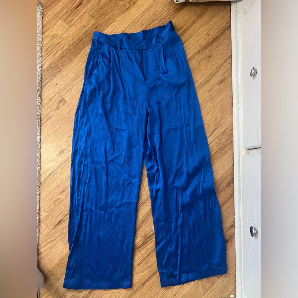 Native Youth Blue Silk Pants